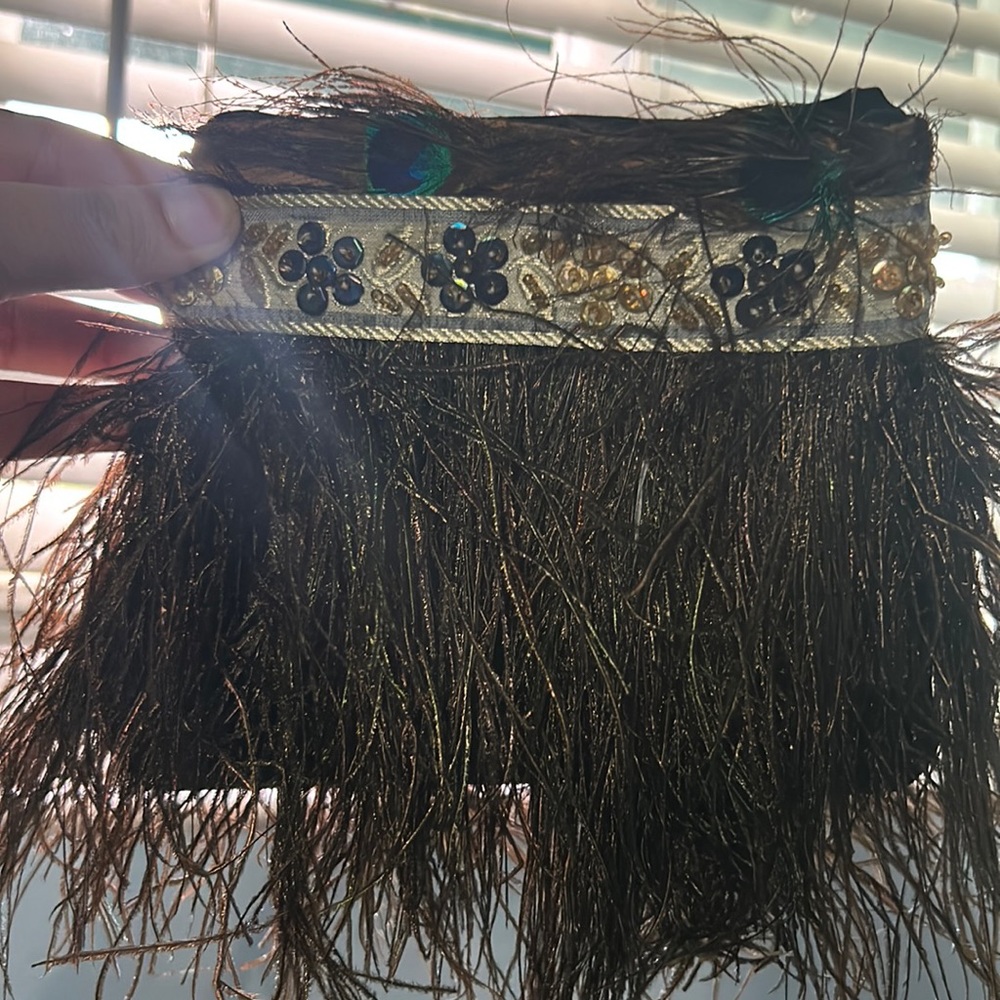 pink lily peacock clutch